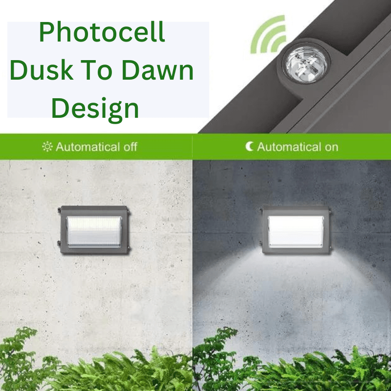 LED Wall Pack Light Built-in Photocell Sensor, 100W/80W/60W, 3000K/4000K/5000K, 13,000 Lumens, 100-277 VAC