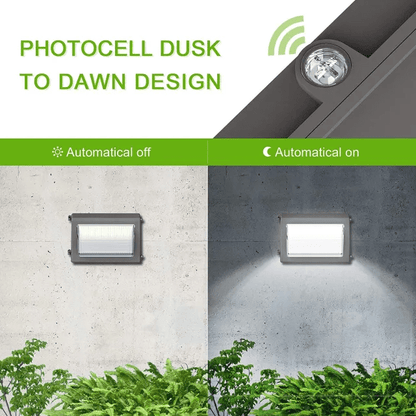 LED Wall Pack Light, 80W/100W/120W, 3500K/4000K/5000K, 120-277 VAC