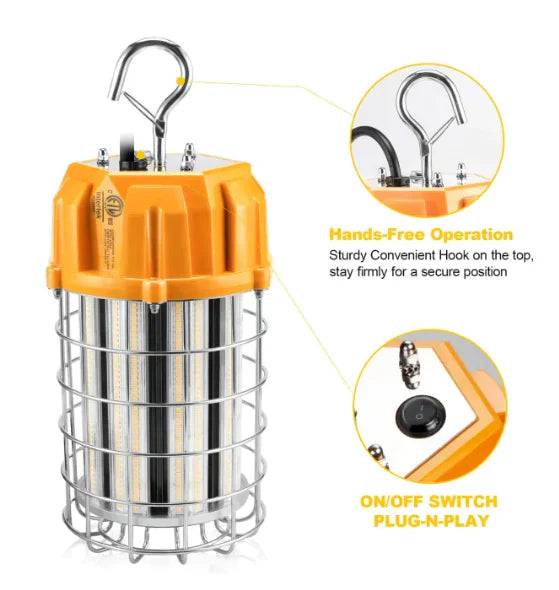 Work Lights, 60 Watt  5000K, 8400 Lumens, 100-277VAC