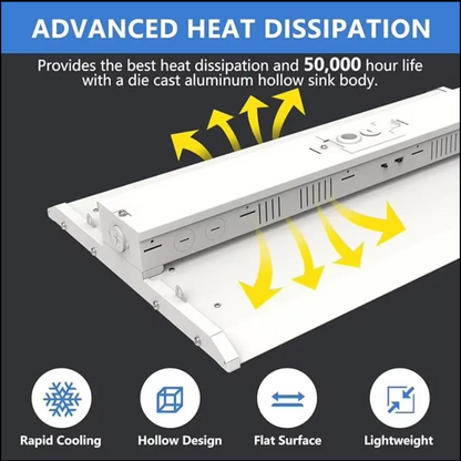 LED Linear High Bay Light, 2ft, 155W, CCT 5000k, 23,200 Lumens, 120-277 VAC