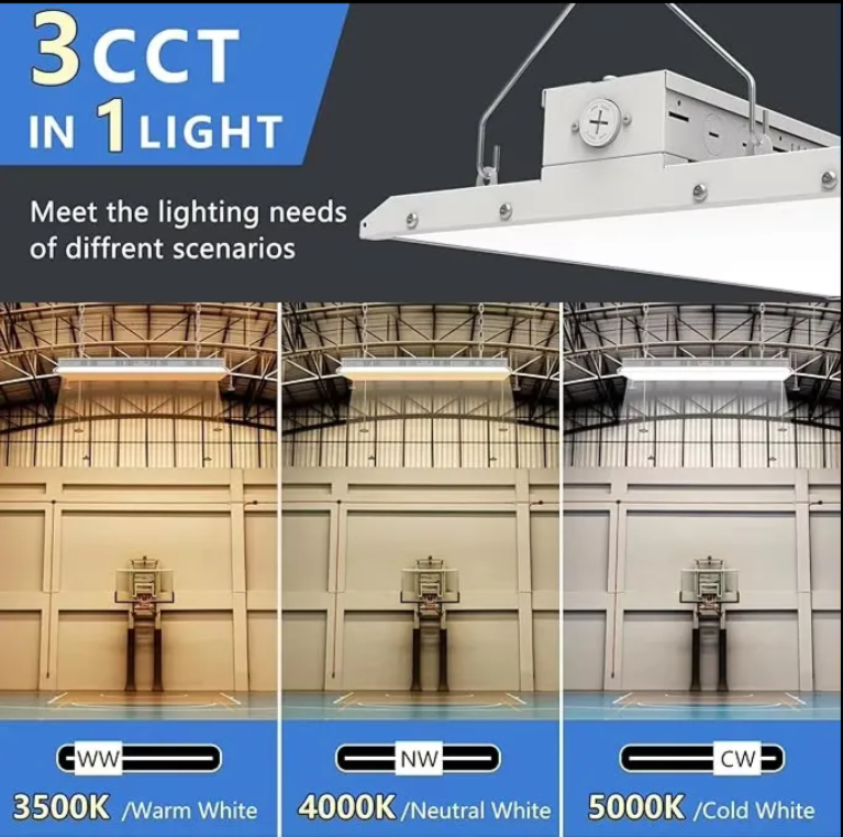 LED Linear High Bay Light, 2ft, 155W, CCT 5000k, 23,200 Lumens, 120-277 VAC
