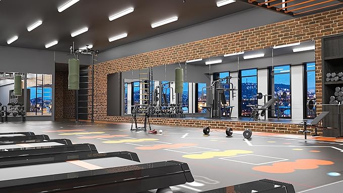 Gym Mirror - Set of 2 Pieces – Large Wall-Mounted Mirrors for Home Gym - Fitness Studio - and Commercial Use