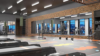 Gym Mirror - Set of 2 Pieces – Large Wall-Mounted Mirrors for Home Gym - Fitness Studio - and Commercial Use