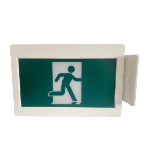LED Running Man Safety Exit Sign – 3.5W – 6000-7000K – Green – 120-347V – 3.6V 2000mAh Ni-Cd Battery – Single & Double Face – UL Listed