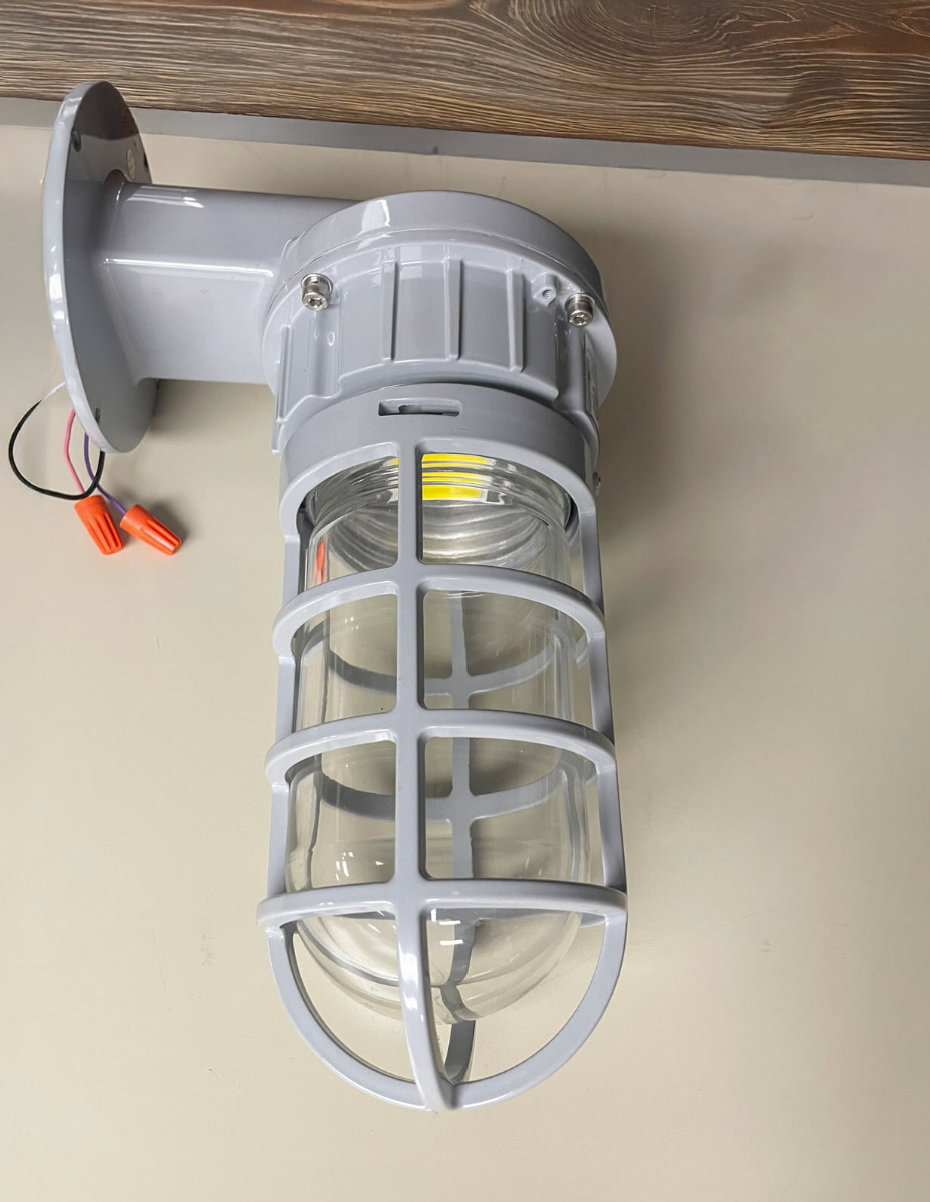 LED Explosion Proof Jelly Jar Light (Wall Mount), O Series, 20W, 5000K, 2800 Lumens, 100-277 VAC