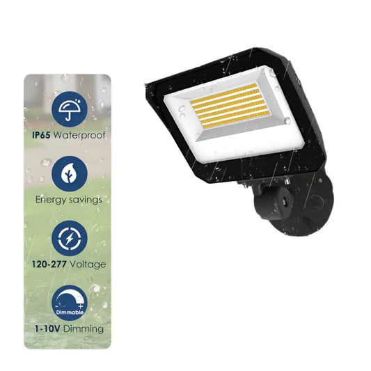 LED Outdoor Flood Lights – 80W/60W/35W Selectable, Knuckle Mount – High-Performance Security Lighting