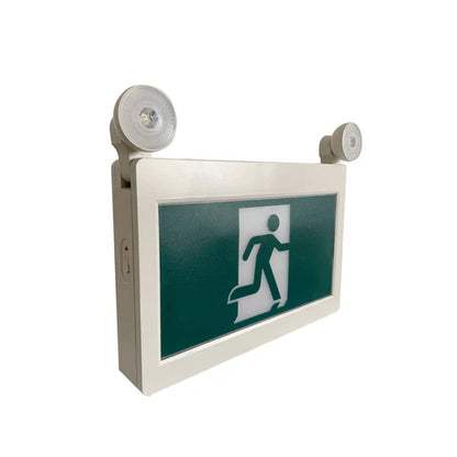 LED Running Man Combo Safety Exit Sign – 4W – 6000K/7000K – Green – 120-347V – 3.6V 1000mAh Ni-Cd Battery – Single & Double Face – UL Listed