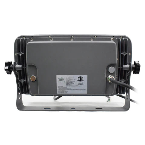 100W Blue LED Flood Light - 30° Beam Angle - 100-277V - Grey Housing - ETL Listed