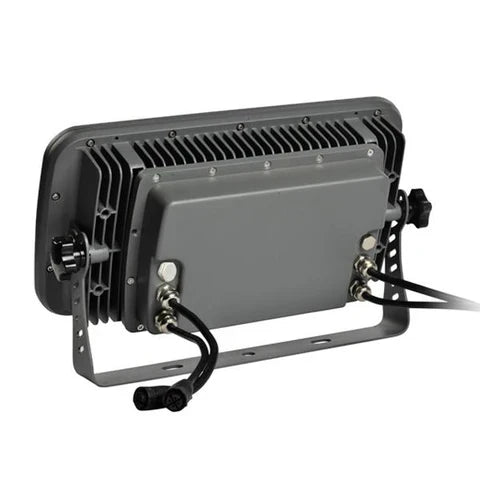 100W Blue LED Flood Light - 30° Beam Angle - 100-277V - Grey Housing - ETL Listed
