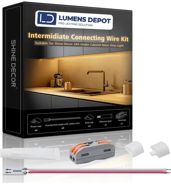 24V Under Cabinet Led Strip Connector Wire Kit