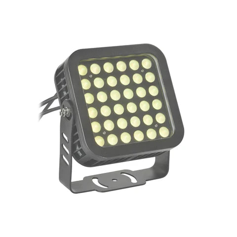 36W LED Flood Light - 3200 Lumens- 3000K Warm White - 8° Beam Angle - 100-277V - Grey Housing - ETL Listed