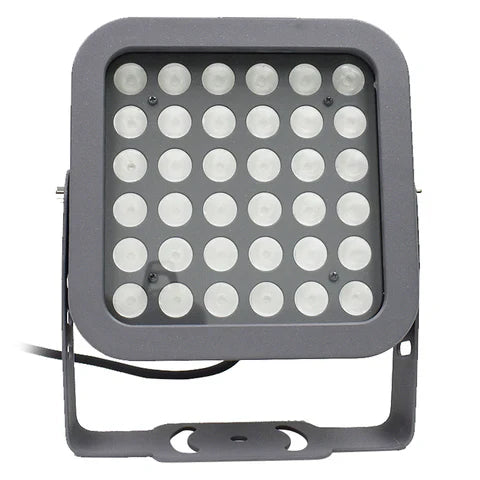 36W LED Flood Light - 3200 Lumens- 3000K Warm White - 8° Beam Angle - 100-277V - Grey Housing - ETL Listed