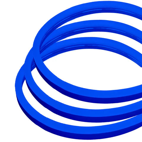 LED Neon Rope Light – 50FT Roll – Blue – 24V DC – 144W – Type D – UL Listed