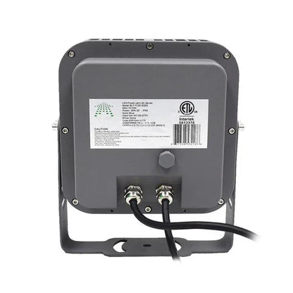 36W Green LED Flood Light - 8° Narrow Beam Angle - 100-277V - Grey Housing - ETL Listed