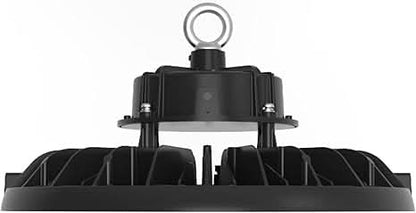 6FT Cord Dimmable Round LED High Bay Light – 240W/200W/150W - Energy-Efficient - High Lumen Output & Haisen 3-Pin Sensor Base