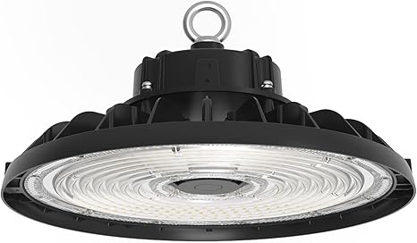 6FT Cord Dimmable Round LED High Bay Light – 240W/200W/150W - Energy-Efficient - High Lumen Output & Haisen 3-Pin Sensor Base