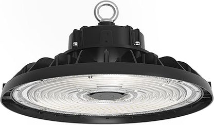 6FT Cord Dimmable Round LED High Bay Light – 240W/200W/150W - Energy-Efficient - High Lumen Output & Haisen 3-Pin Sensor Base