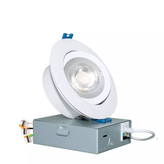 4 Inch Recessed Downlight - Gimbal, 9W, Selectable CCT, 540  Lumens, 120 VAC