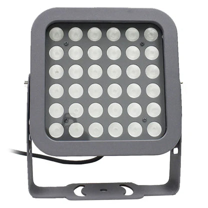 36W Blue LED Flood Light - 30° Beam Angle - 100-277V - Grey Housing
