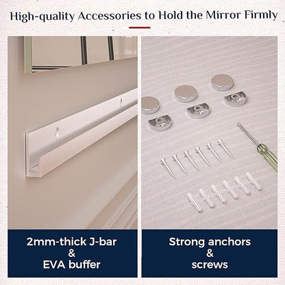 Gym Mirror - Set of 2 Pieces – Large Wall-Mounted Mirrors for Home Gym - Fitness Studio - and Commercial Use