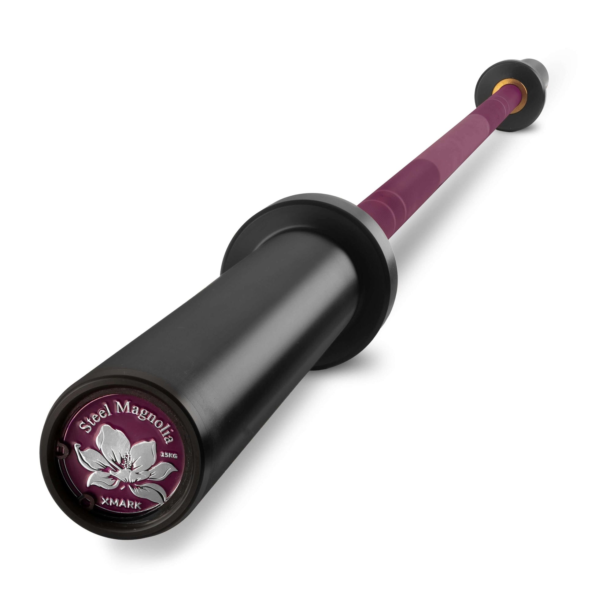 Steel Magnolia IWF women's training bar showcasing durable Cerakote finish and ergonomic grip for effective training.