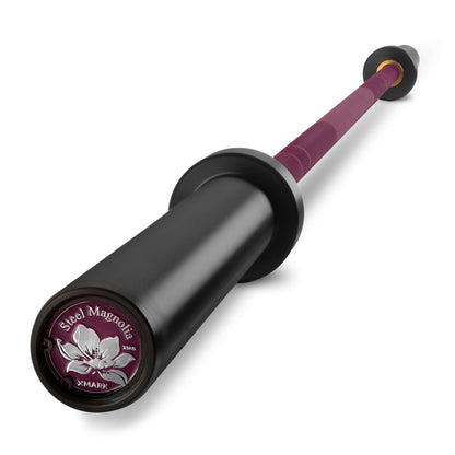 Steel Magnolia IWF women's training bar showcasing durable Cerakote finish and ergonomic grip for effective training.
