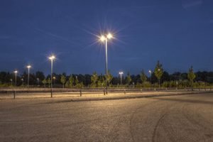 LED Area Light, Selectable 80W/100W/120W/150W and CCT 3000K/4000K/5000K, 22,500 Lumens, 120-277 VAC, Shorting Cap Included