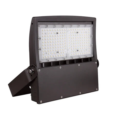 2nd Gen 150W LED Flood Light - 120-277V - U-Bracket Mount - Bronze Housing - High Lumen Output