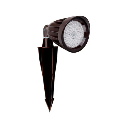 13W LED Landscape Light - 1820 Lumens - Adjustable CCT 3000K-5000K - 120-277V - Ground Stake Mount - Bronze Housing - IP65 - UL & DLC Listed