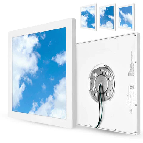 LED Recessed Downlight, 12 Inch Square, 24W, 5000K, 1,200 Lumens, 120 VAC