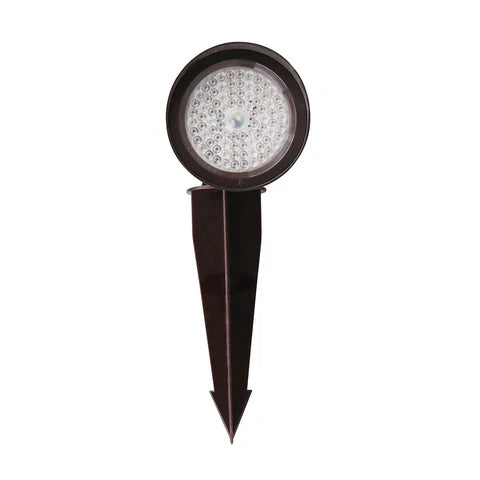 13W LED Landscape Light - 1820 Lumens - Adjustable CCT 3000K-5000K - 120-277V - Ground Stake Mount - Bronze Housing - IP65 - UL & DLC Listed