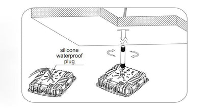 LED Canopy Light, Selectable 30W/45W/63W and CCT 4000K/5000K, 8,568 Lumens, 120-277 VAC