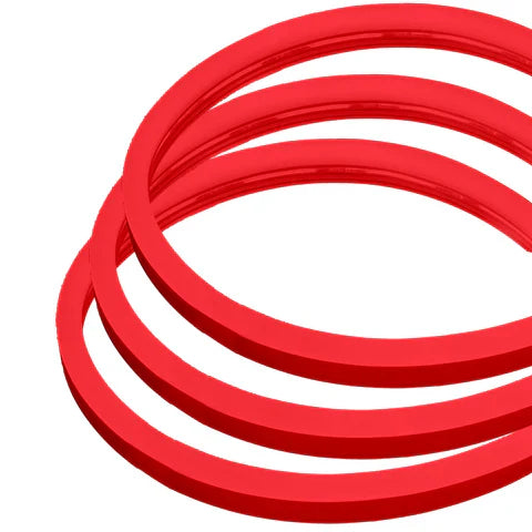 LED Neon Rope Light – 50FT Roll - 144W - 24V DC - Red - UL Listed