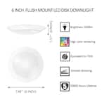6 Inch Ceiling Light, Surface Mount, 15W, 3000K, 1,050LM, 120 VAC