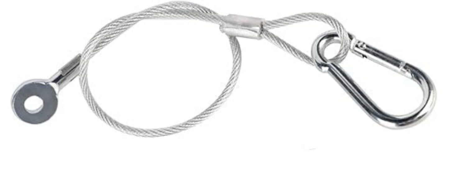 Safety Rope (1FT) – Stainless Steel Tether Cable for High Bay - Fixture Fall Protection