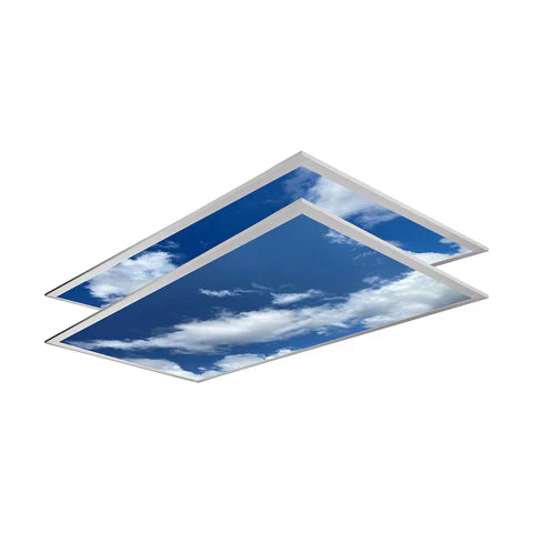 LED Ceiling Panel Light, Cloud Design, 40W/50W/60W/70W, 2x4, Selectable CCT 4000K-6500K, 9100 Lumens