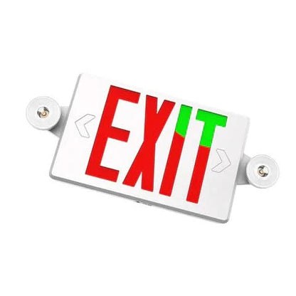 LED EXIT Sign Light,Red or Green Legend, 4000K, 120-277 VAC