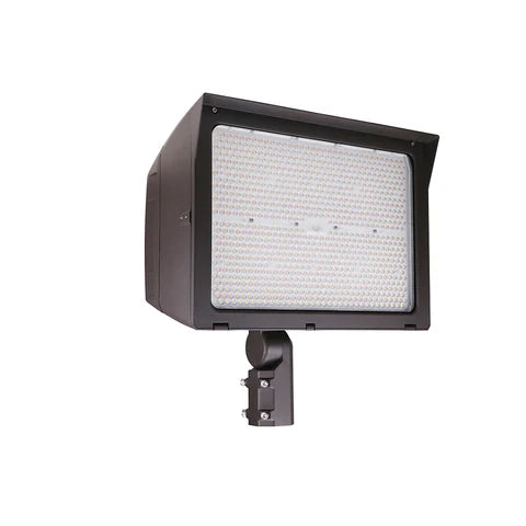 LED Flood Light – Adjustable Wattage 300W/400W/500W - Slip Fitter, Yoke Mount & U-Bracket Included - High-Powered Outdoor Lighting