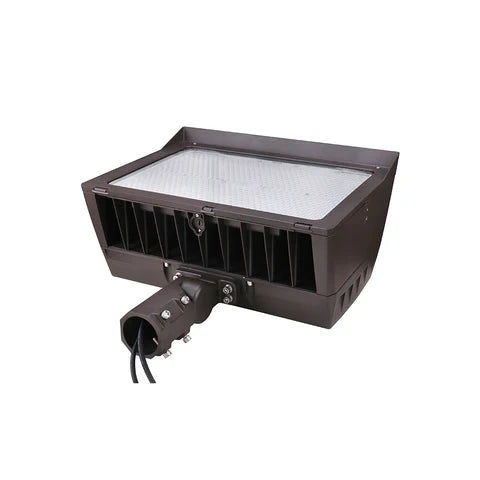 LED Flood Light – Adjustable Wattage 300W/400W/500W - Slip Fitter, Yoke Mount & U-Bracket Included - High-Powered Outdoor Lighting
