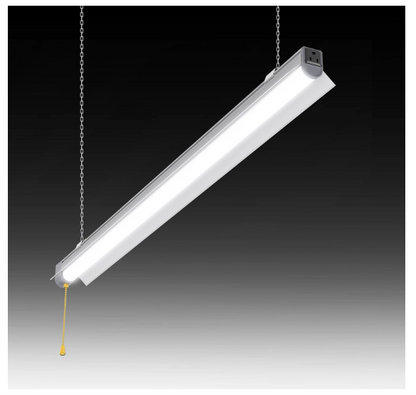 2-Pack 80W LED Shop Lights, 5000K Daylight, 10,400LM, Linkable Garage Ceiling Lights with Power Cord, T10 Linear Fixture for Workshop, Office, Basement, 120V Only