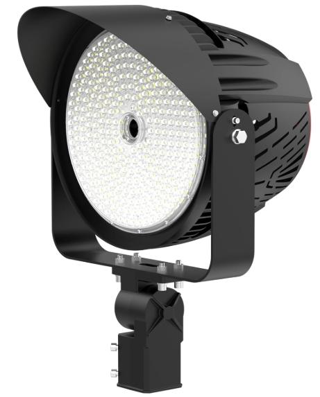 500W LED Sports Stadium Light – 75,000 Lumens, 5000K – IP66 Waterproof Flood Light – 5FT Wire &amp; SF Bracket – Slip Fitter Mount for High Mast, Pickleball, Soccer, Rugby Field – 60° Beam, 100-277V, UL DLC Listed