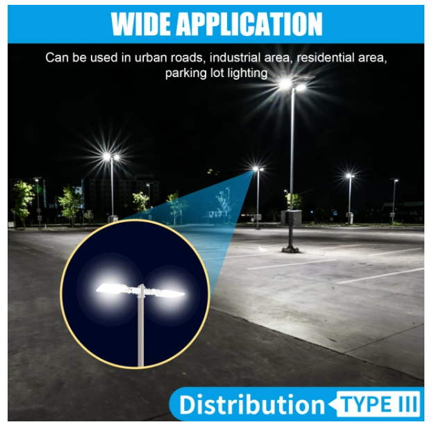 200W LED Parking Lot Light, 5000K, 29000 Lumens, Built-in Photocell, Trunnion & Slip Fitter Mount, 100-277 VAC, White Finish