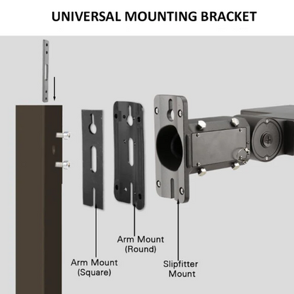 200W LED Parking Lot Light, 5000K, Built-in Photocell, 29,000 Lumens, Trunnion & Slip Fitter Mount, 100-277 VAC
