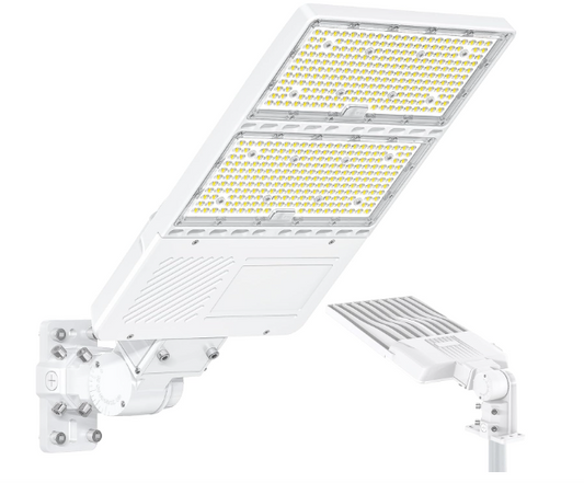 320W LED Parking Lot Light with Photocell, 5000K, 48000 Lumens, 100-277 VAC, Universal Mount