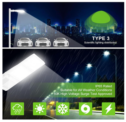 320W LED Parking Lot Light with Photocell, 5000K, 48000 Lumens, 100-277 VAC, Universal Mount
