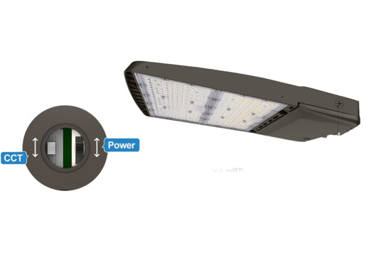 LED Area Light, 240W/260W/280W/310W Selectable Wattage, 4000K, 46,500 Lumens, 120-277 VAC, Shorting Cap Included