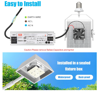 300W LED Pole Light Retrofit Kit – E39 Mogul Base, 100-277 VAC, 42000 Lumens