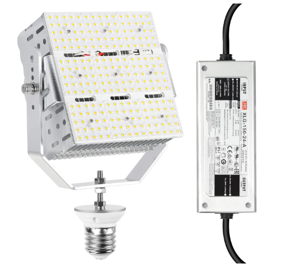 150W LED Pole Light Retrofit Kit with Lens, E39 Mogul Base, 100-277 VAC, 5000K, 21,750 Lumens