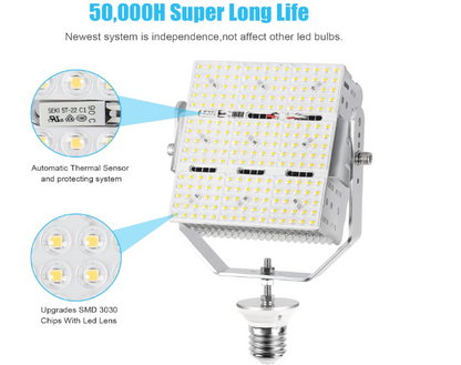240W LED Pole Light Retrofit Kit with Lens, E39 Mogul Base, 100-277 VAC, 5000K, 34,800 Lumens