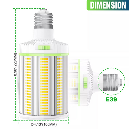LED Corn Bulb, 120W, 18000 Lumens, 5000K, E39 Base, 277-480 VAC